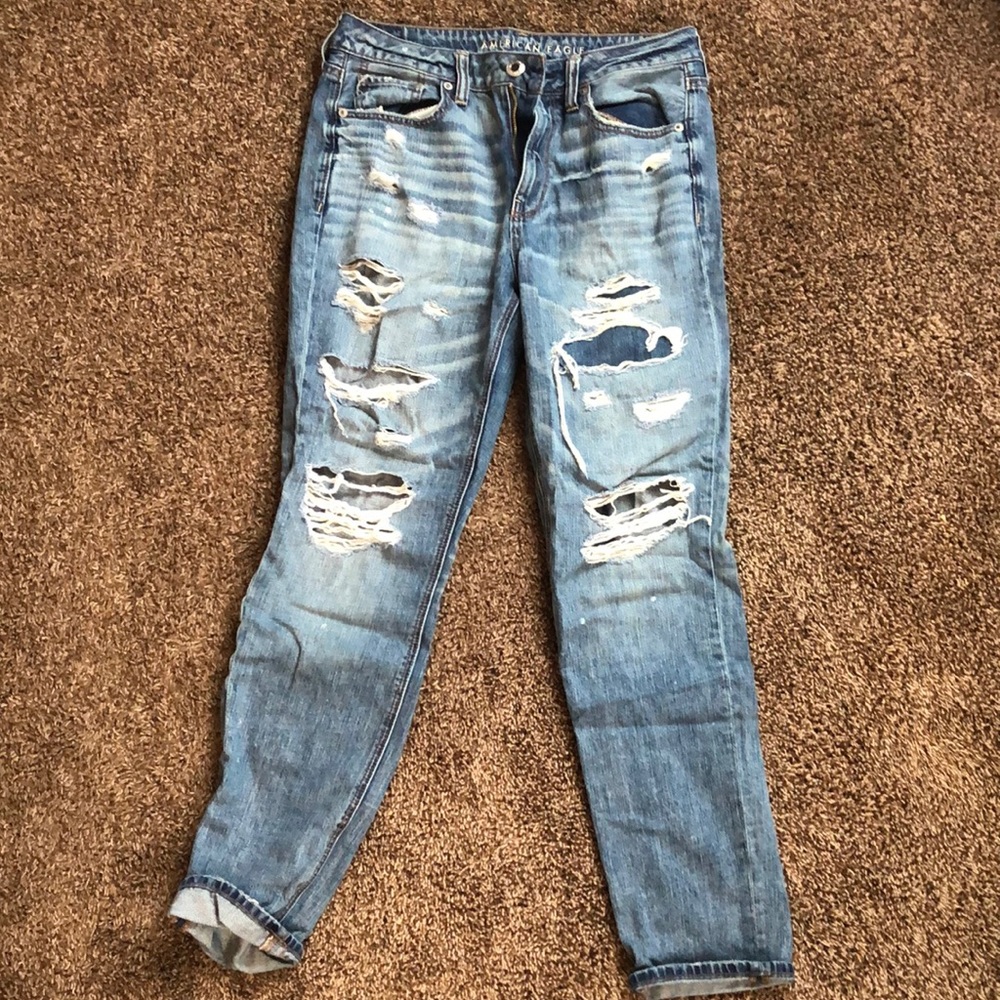 Hi-rise tom girl jeans